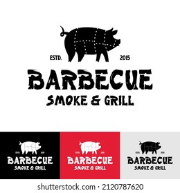 Barbeque Logo Design Template Inspiration, Vector Illustration.