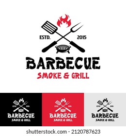 Barbeque Logo Design Template Inspiration, Vector Illustration.