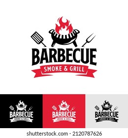 Barbeque Logo Design Template Inspiration, Vector Illustration.
