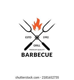 Barbeque Logo Design Template Inspiration Vector Stock Vector (Royalty ...