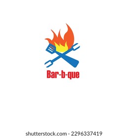 barbeque logo or flat design or restaurant logo