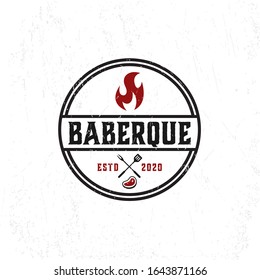 Barbecue Restaurant Logo Icon Barbecue Grill Stock Vector (Royalty Free ...