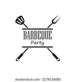 diseño de imagen vectorial de símbolo y logotipo de barbacoa