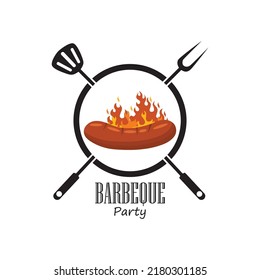 barbeque logo and symbol vector illustration design