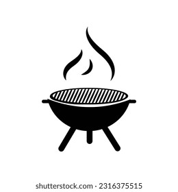 logotipo de barbacoa y diseño de la ilustración del vector de símbolo, vector de barbacoa, diseño del vector de barbacoa, icono de parrilla