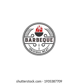 barbeque logo in white background