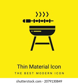 Icono de material amarillo brillante mínimo en la parrilla
