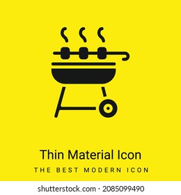 Barbeque minimal bright yellow material icon