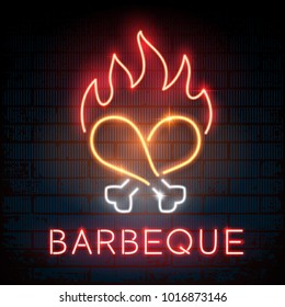 Barbeque neon banner