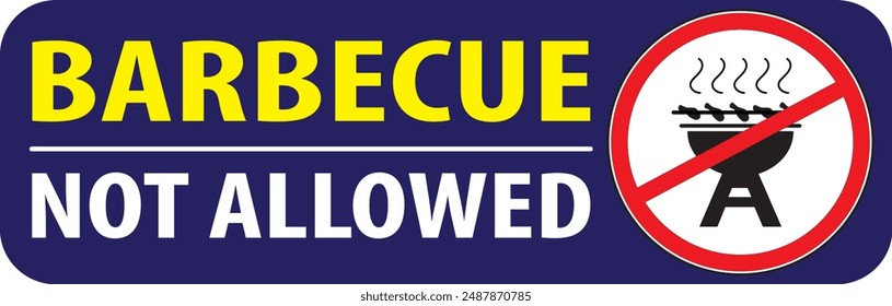 Barbacoa no permitida en esta zona aviso aviso Vector, barbacoa no permitida señal Vector