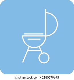 Barbeque Outline Icon For Website And Log Design In Vector.