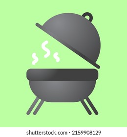barbeque pan icon design, vector illustration, best used for presentations or banner