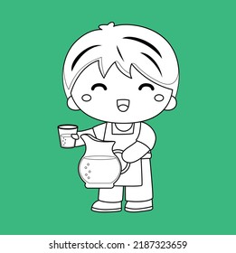 Barbeque Party Boy Theme Digital Stamp