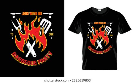Barbeque Party funny bbq tshirt design barbeque vector illustration lettering typography motivational quotes t shirt design for t shirt and other print items.