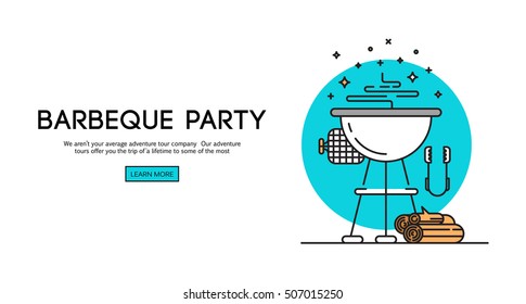 Barbeque party illustration