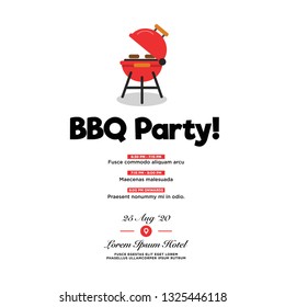 Barbeque Party Invitation Design with Where and When Details