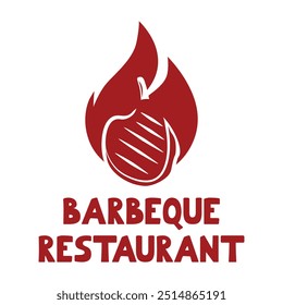 barbeque restaurant minimalist logo design