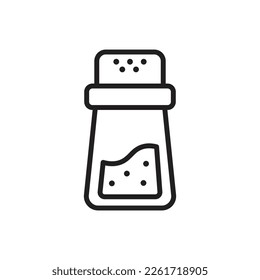 Ilustración vectorial de contorno de sal de barbacoa
