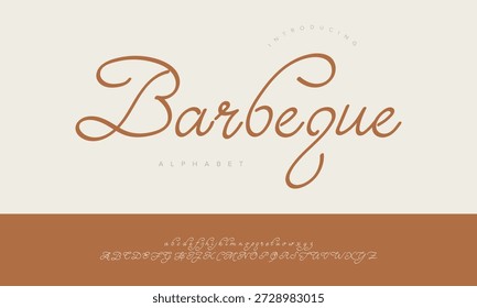 Barbeque Script Font Elegant Handwritten Calligraphy for Wedding Invitations Branding Logo and Luxury Product Packaging Design - Powered by Shutterstock - Get 15% off with code: PIKWIZARD15