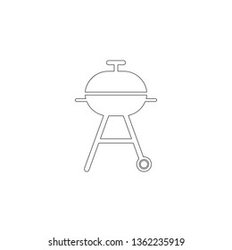 Barbeque. simple flat vector icon illustration. outline line symbol - editable stroke