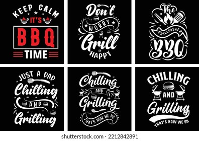 Barbeque T shirt design bundle. Barbeque Vector Graphics. Barbeque Grill Typography. BBQ SVG Bundle