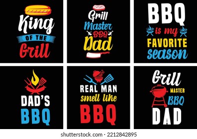 Barbeque T shirt design bundle. Barbeque Vector Graphics. Barbeque Grill Typography. BBQ SVG Bundle