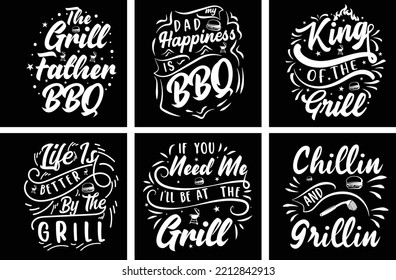 Barbeque T shirt design bundle. Barbeque Vector Graphics. Barbeque Grill Typography. BBQ SVG Bundle svg