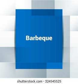 Barbeque Text Realistic Advertisement banner