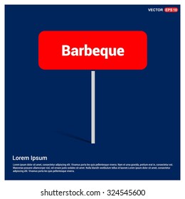 Barbeque Text Realistic Road sign