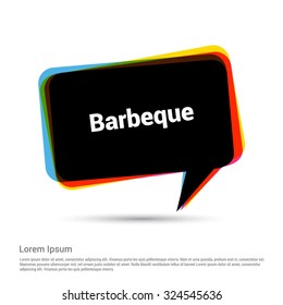 Barbeque Text Realistic Speech Bubble