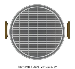 Vista superior de la barbacoa. ilustración vectorial