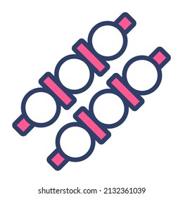 barbeque vector colored Line Icon. Simple Creative vector Line Icon