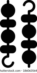 Barbeque Vector Icon in Glyph Style.  BBQ is a special type of grill. It is also a way to prepare meat which is then cooked with a barbecue sauce.Vector illustration icon for app, web, logo