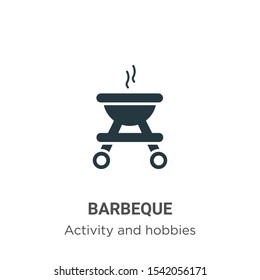Barbeque vector icon on white background. Flat vector barbeque icon symbol sign from modern activity and hobbies collection for mobile concept and web apps design.
