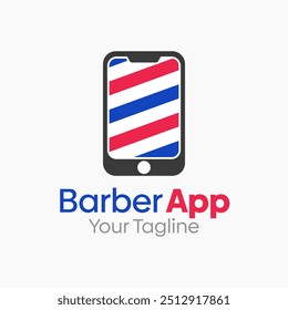 Design-Vorlage für Barber-App-Logos. Gut für Unternehmen, Agentur, Gemeinschaft und Organisation