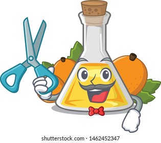 Barber apricot oil in the character bottle