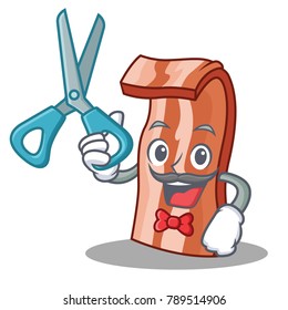 Barber bacon character cartoon style