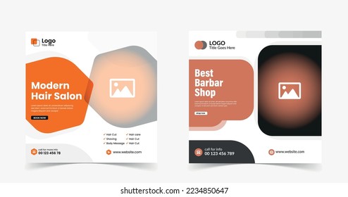 Barber Banner  Instagram Post Design Template