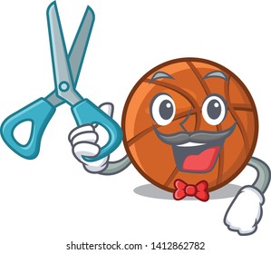 Barber basket ball in the character shape