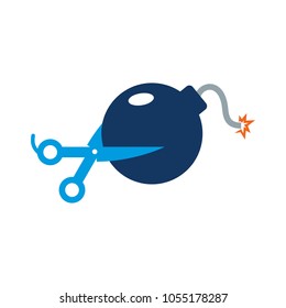 Barber Bomb logo Icon Design