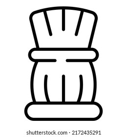 Barber brush icon outline vector. Salon care. Man equipment