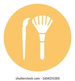 
Barber brush, makeup brush Isolated Vector icon which can be easily modified or edited
