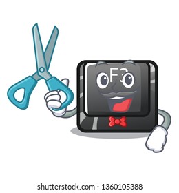 Barber button f3 isolated in the mascot