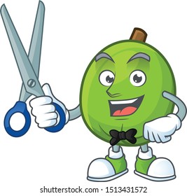 Barber casimiroa fruit cartoon for organic herb