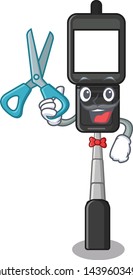 Barber cell phone holder in cartoon shape