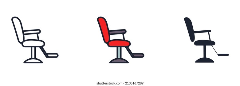 Barber Chair. Beauty Salon Chair Icon Symbol Template For Graphic And Web Design Collection Logo Vector Illustration