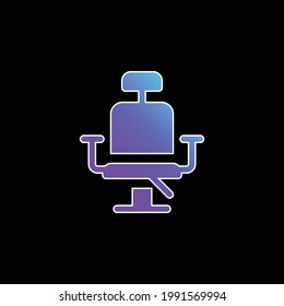 Icono de vector de gradiente azul de la silla de barbacoa