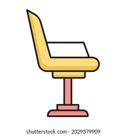 Barber chair Fill inside vector icon which can easily modify or edit 
