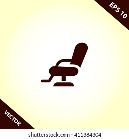 barber chair flat icon. barber chair vector illustration
