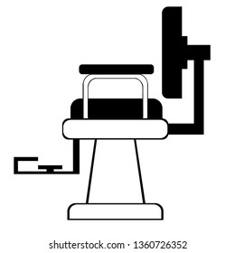 barber chair flat illustration